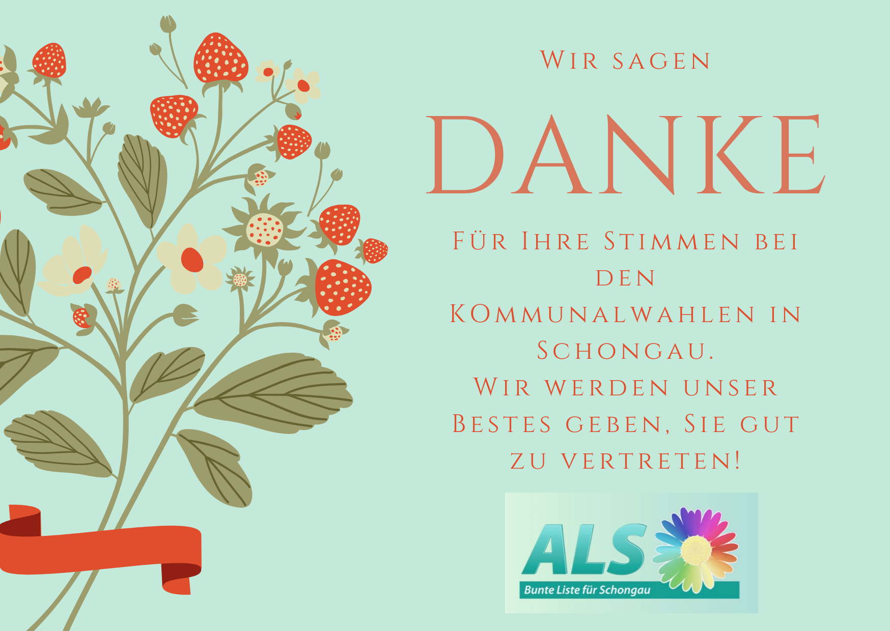 Herzlichen Dank und auf zur STichwahl!